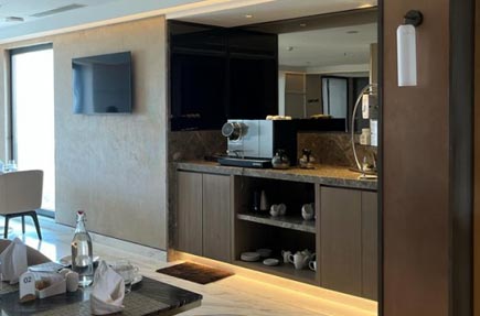 Lap of Luxury dining and lounge interior