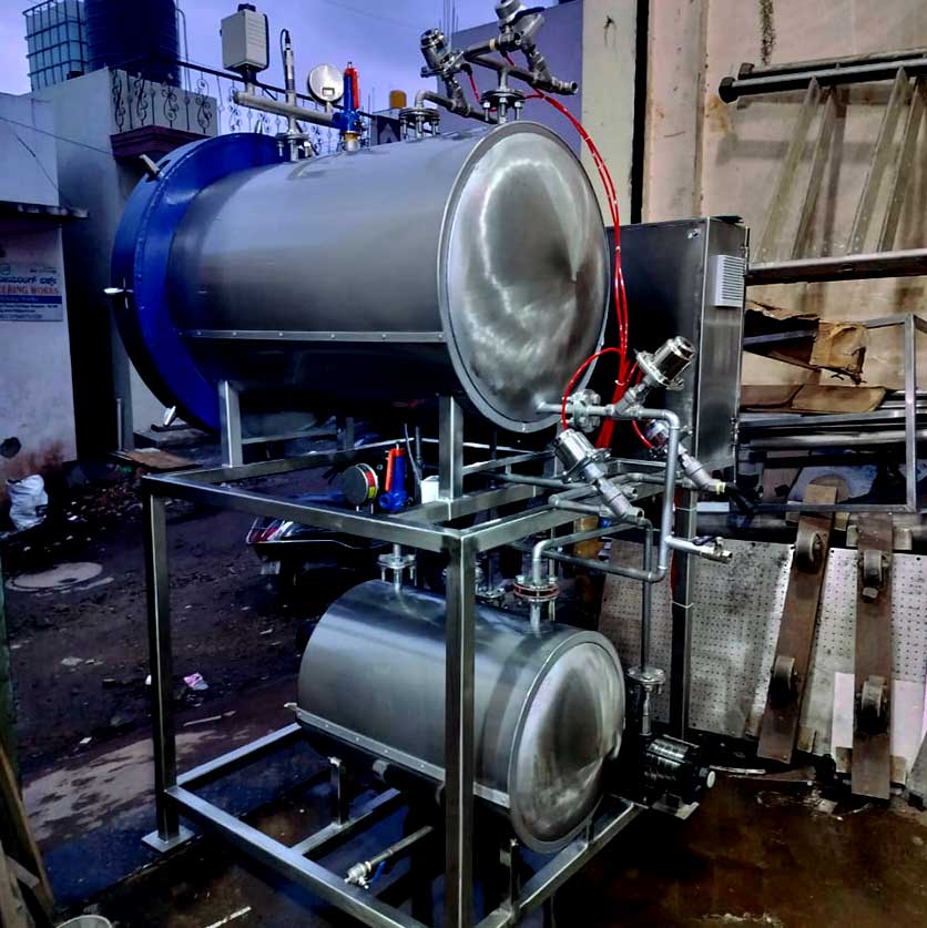 Horizontal Autoclave - Industrial sterilization system for pharmaceutical and food industries